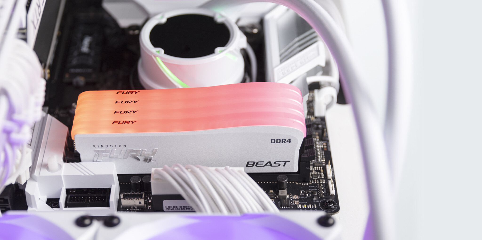 Kingston Technology FURY Beast 32GB 3200MT/s DDR4 CL16 DIMM (Kit of 2) White RGB SE - Image 5