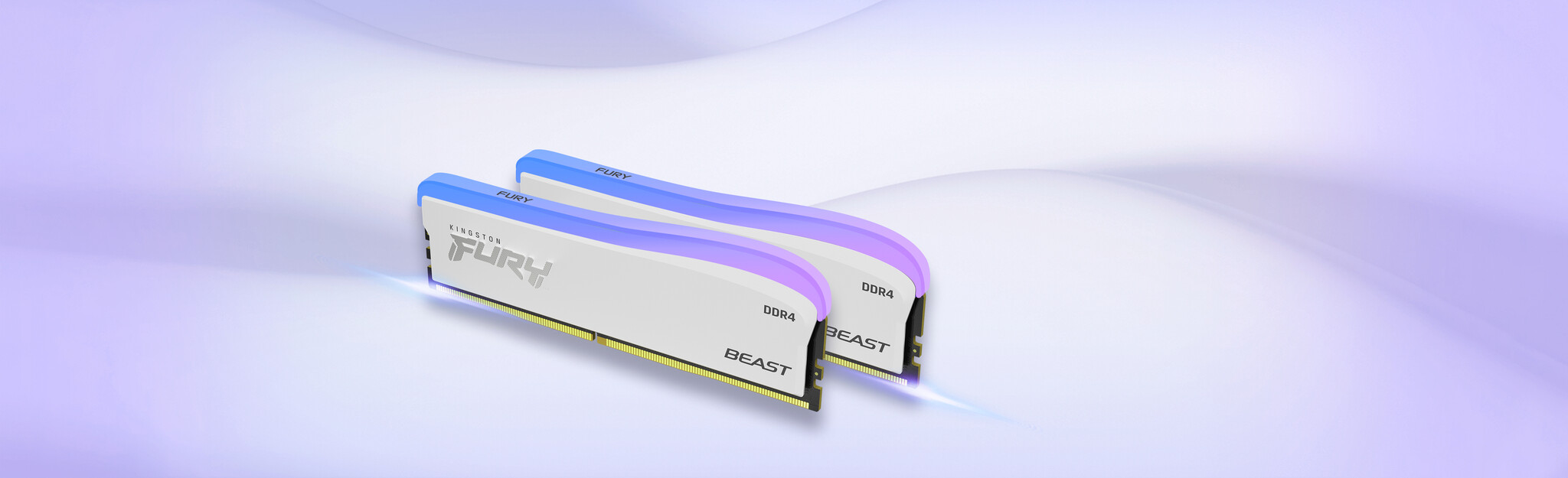 Kingston Technology FURY Beast 32GB 3200MT/s DDR4 CL16 DIMM (Kit of 2) White RGB SE - Image 3