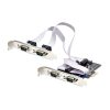 StarTech.com 4-Port Serial PCIe Card, Quad-Port PCI Express to RS232/RS422/RS485 (DB9) Serial Card, Low-Profile Bracket Incl., 1