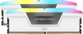 CORSAIR VENGEANCE RGB DDR5 32GB (2 x 16GB) DDR5 6000 CL36-44-44-96 1.40V Intel XMP & AMD EXPO - WHITE