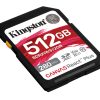 Kingston Technology 512GB Canvas React Plus SDXC UHS-II 280R/150W U3 V60 for Full HD/4K - Image 2