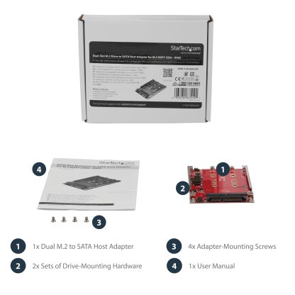 StarTech.com Dual-Slot M.2 Drive to SATA Adapter for 2.5" Drive Bay - RAID - Image 7