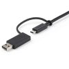 StarTech.com 3ft (1m) USB-C Cable with USB-A Adapter Dongle - Hybrid 2-in-1 USB C Cable w/ USB-A - USB-C to USB-C (10Gbps/100W P - Image 9