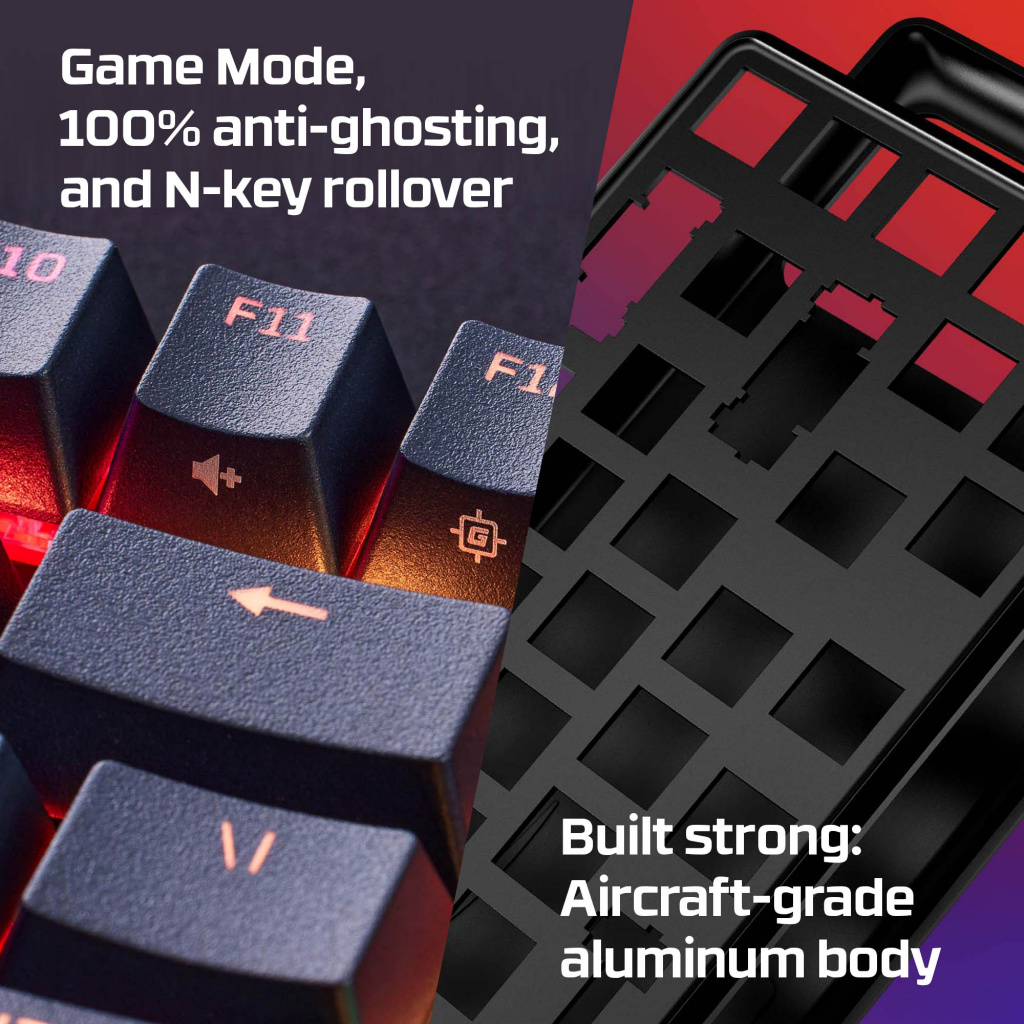 HyperX Alloy Origins Core PBT HX Aqua - Mechanical Gaming Keyboard - Image 2