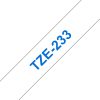 Brother TZE-233 label-making tape Blue on white