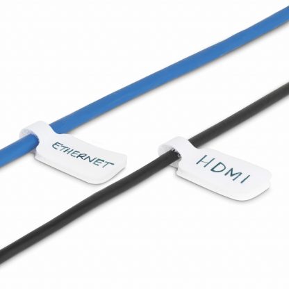 StarTech.com 3.5in (9cm) Cable Labels, 100 Pack, White, Hook-to-Hook Fastener Cable Tags, Write-On Cord Labels for Cable Managem - Image 7