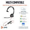 POLY Blackwire 3315 Monaural USB-C Headset +3.5mm Plug +USB-C/A Adapter - Image 3