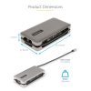 StarTech.com USB-C Multiport Adapter - HDMI/VGA - 4K 60Hz - 3-Port USB Hub - 100W Power Delivery Pass-Through - GbE - Travel Min - Image 18