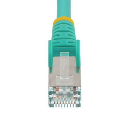StarTech.com 1.5m CAT6a Ethernet Cable - Aqua - Low Smoke Zero Halogen (LSZH) - 10GbE 500MHz 100W PoE++ Snagless RJ-45 w/Strain - Image 4
