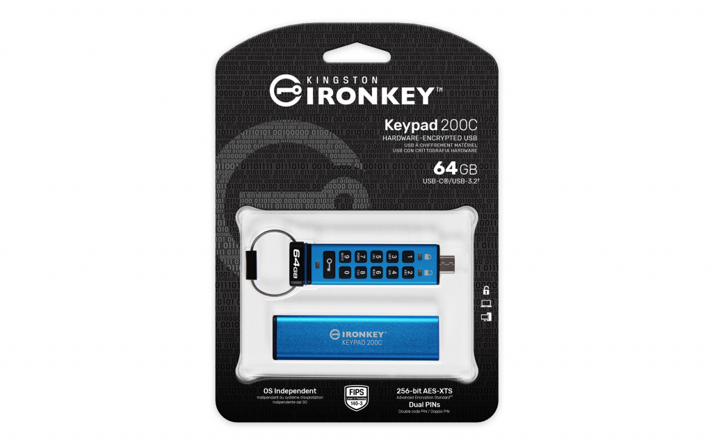 Kingston Technology IronKey 64GB USB-C Keypad 200C, FIPS 140-3 Lvl 3 (Pending) AES-256 - Image 4