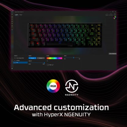 HP HyperX Alloy Origins 65 - Mechanical Gaming Keyboard - HX Aqua (US Layout) - Image 9
