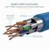 StarTech.com 1m CAT6a Ethernet Cable - 10 Gigabit Shielded Snagless RJ45 100W PoE Patch Cord - 10GbE STP Network Cable w/Strain - Image 3