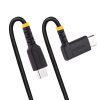 StarTech.com 6ft (2m) USB C Charging Cable Right Angle - 60W PD 3A - Heavy Duty Fast Charge USB-C Cable - Black USB 2.0 Type-C - - Image 4