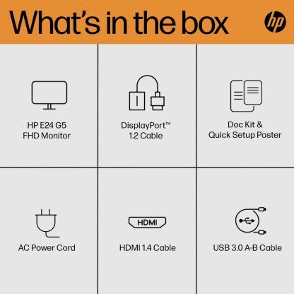 HP E-Series E24 G5 FHD Monitor - Image 6