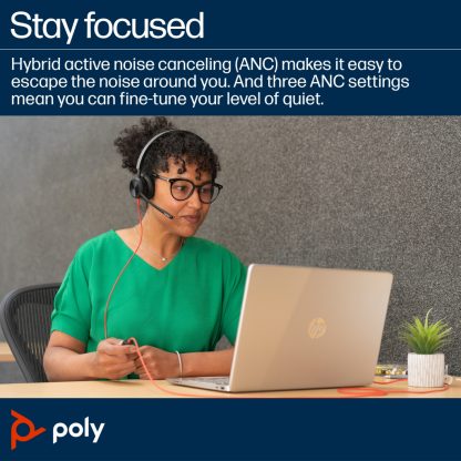 POLY Blackwire 8225 Stereo USB-C Headset +USB-C/A Adapter - Image 12