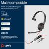 POLY Blackwire 5210 Monaural USB-C Headset +3.5mm Plug +USB-C/A Adapter - Image 15