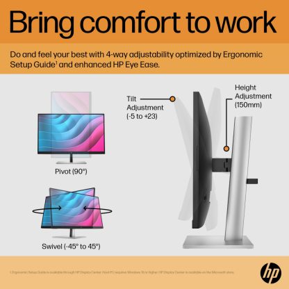 HP E-Series E24 G5 FHD Monitor - Image 7