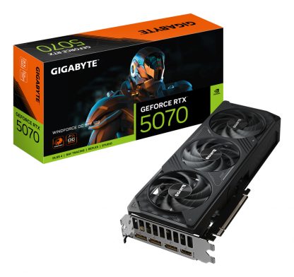 GIGABYTE GeForce RTX 5070 WINDFORCE OC SFF 12G Graphics Card - 12GB GDDR7, 192bit, PCI-E 5.0, 2542 MHz Core Clock, 3 x DP 2.1a,