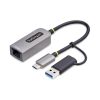 StarTech.com 2.5GbE USB-C to Ethernet Adapter with USB-A Converter, NBASE-T NIC, USB 3.0 Type-C 2.5/1G Multi Speed Network, Thu