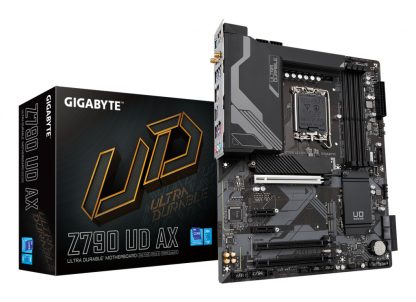 GIGABYTE Z790 UD AX Motherboard - Supports Intel Core 14th CPUs, 16*+1+１ Phases Digital VRM, up to 7600MHz DDR5 (OC), 3xPCIe 4.0