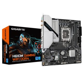 GIGABYTE H610M GAMING WF DDR4 Motherboard - Supports Intel Core 14th CPUs, 6+1+1 Hybrid Digital VRM, up to 3200MHz DDR4, 2xPCIe