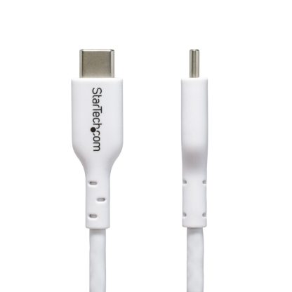 StarTech.com 1m (3.3ft) White USB-C Charging Cable, USB C Cable, USB 2.0 Type-C Laptop Charger Cord, 60W 3A Power Delivery, TPE - Image 4