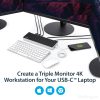 StarTech.com 4K USB-C Dock, Triple UHD 4K Monitor Docking Station, Mac & Windows, USB C to HDMI & DisplayPort, 60W Power Deliver - Image 6