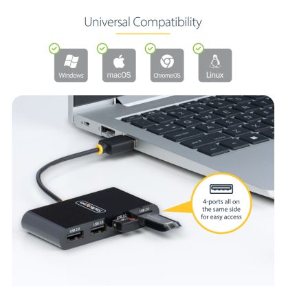 StarTech.com ST4200MINI2-USB-HUB interface hub USB 2.0 480 Mbit/s Black - Image 8