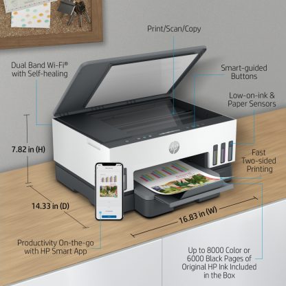HP Smart Tank 7005 Wireless All-in-One Color Printer, Two-sided printing; Copier, Scanner - Image 3
