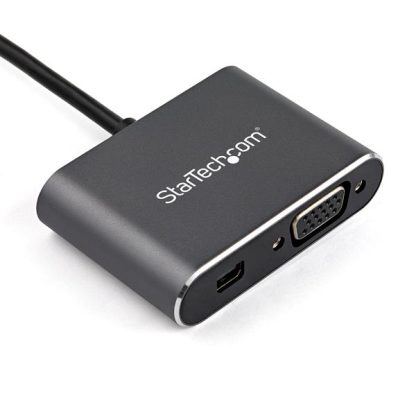 StarTech.com USB C Multiport Video Adapter - USB-C to 4K 60Hz Mini DisplayPort 1.2 or 1080p VGA Monitor Adapter - USB Type-C 2- - Image 2