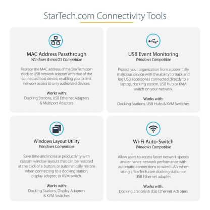 StarTech.com 4K USB-C Dock, Triple UHD 4K Monitor Docking Station, Mac & Windows, USB C to HDMI & DisplayPort, 100W Power Delive - Image 2