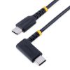 StarTech.com 6ft (2m) USB C Charging Cable Right Angle - 60W PD 3A - Heavy Duty Fast Charge USB-C Cable - Black USB 2.0 Type-C -