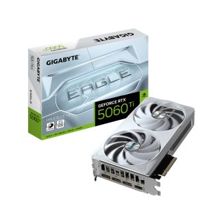 GIGABYTE GeForce RTX 5060 Ti EAGLE OC ICE 16G Graphics Card - 16GB GDDR7, 128bit, PCI-E 5.0, 2617MHz Core Clock, 3 x DisplayPort