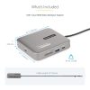StarTech.com USB C Multiport Adapter, Dual 4K 60Hz HDMI 2.0b, HDR10, 2x 10Gbps USB Hub, 100W PD Pass-Through, GbE, SD, 14"/35cm - Image 2