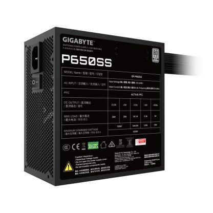 GIGABYTE P650SS power supply unit 650 W 20+4 pin ATX ATX Black - Image 7