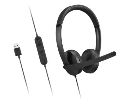 Lenovo 4XD1P83425 headphones/headset Wired Head-band Calls/Music USB Type-A Black - Image 2