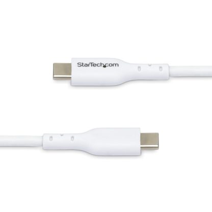 StarTech.com 1m (3.3ft) White USB-C Charging Cable, USB C Cable, USB 2.0 Type-C Laptop Charger Cord, 60W 3A Power Delivery, TPE - Image 3
