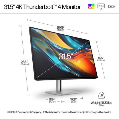 HP Series 7 Pro 31.5 inch 4K Thunderbolt 4 Monitor - 732pk - Image 8