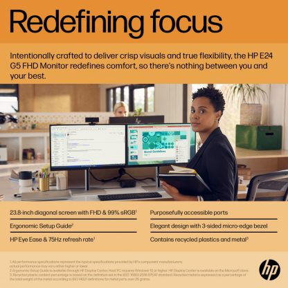 HP E-Series E24 G5 FHD Monitor - Image 12