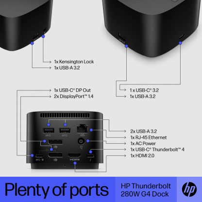 HP Thunderbolt Dock 280W G4 w/Combo Cable - Image 16