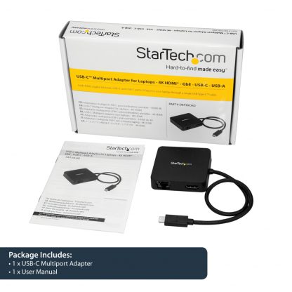 StarTech.com USB C Multiport Adapter - Portable USB-C Mini Dock 4K HDMI Video - Gigabit Ethernet, USB 3.0 Hub (1x USB-A 1x USB- - Image 9