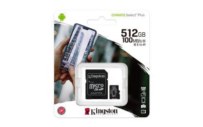 Kingston Technology Canvas Select 512GB micSDXC Plus 100R A1 C10 Card + ADP - Image 4