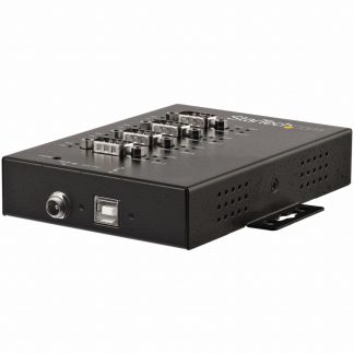 StarTech.com 4 Port Serial Hub USB to RS232/RS485/RS422 Adapter - Industrial USB 2.0 to DB9 Serial Converter Hub - IP30 Rated -