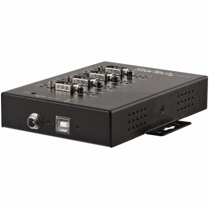 StarTech.com 4 Port Serial Hub USB to RS232/RS485/RS422 Adapter - Industrial USB 2.0 to DB9 Serial Converter Hub - IP30 Rated -