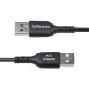 StarTech.com 6.6ft (2m) USB-A to USB-C Charging Cable, Charge & Sync, 3A, USB 2.0, TPE Jacket - Black USB Charging Cord - Image 2