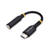 StarTech.com 5in (12.7cm) USB-C to 3.5mm TRRS Headphone/Headset Jack Audio Adapter, USB Type-C Aux Dongle, 32-bit DAC, Supports