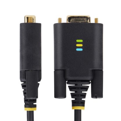 StarTech.com 6.6ft (2m) USB to Serial Adapter Cable, COM Retention, Interchangeable Screws/Nuts, USB-A to DB9 RS232, FTDI IC, E - Image 5