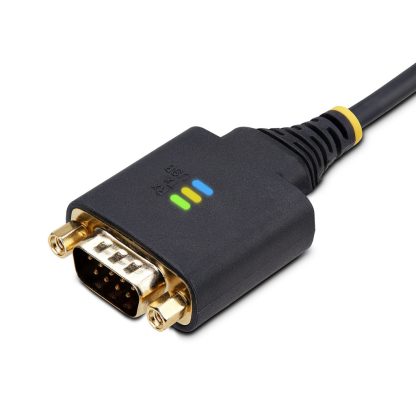 StarTech.com 3ft (1m) USB to Serial Adapter Cable, COM Retention, Interchangeable Screws/Nuts, USB-A to DB9 RS232, FTDI IC, ESD - Image 2