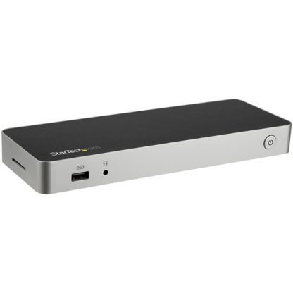StarTech.com USB C Dock - Dual Monitor HDMI & DisplayPort 4K 30Hz - USB Type-C Laptop Docking Station 60W Power Delivery, SD, 4