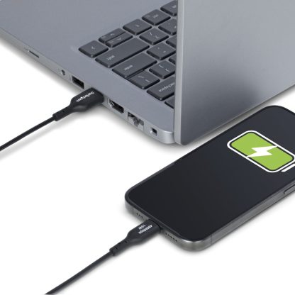 StarTech.com 3ft (1m) USB-A to USB-C Charging Cable, Charge & Sync, 3A, USB 2.0, TPE Jacket - Black USB Charging Cord - Image 6